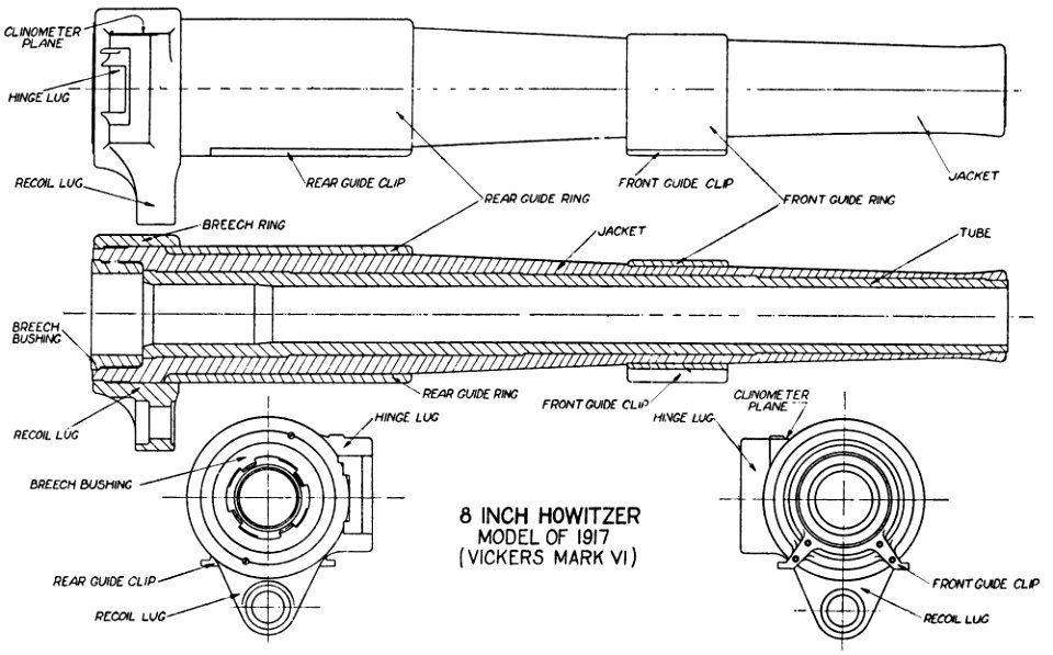8inchMkVIModel1917HowitzerBarrelDiagram