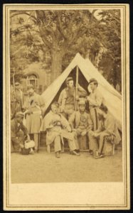 8th Company soldiers at a military camp, possibly in Washington, D.C. LCCN2010647709