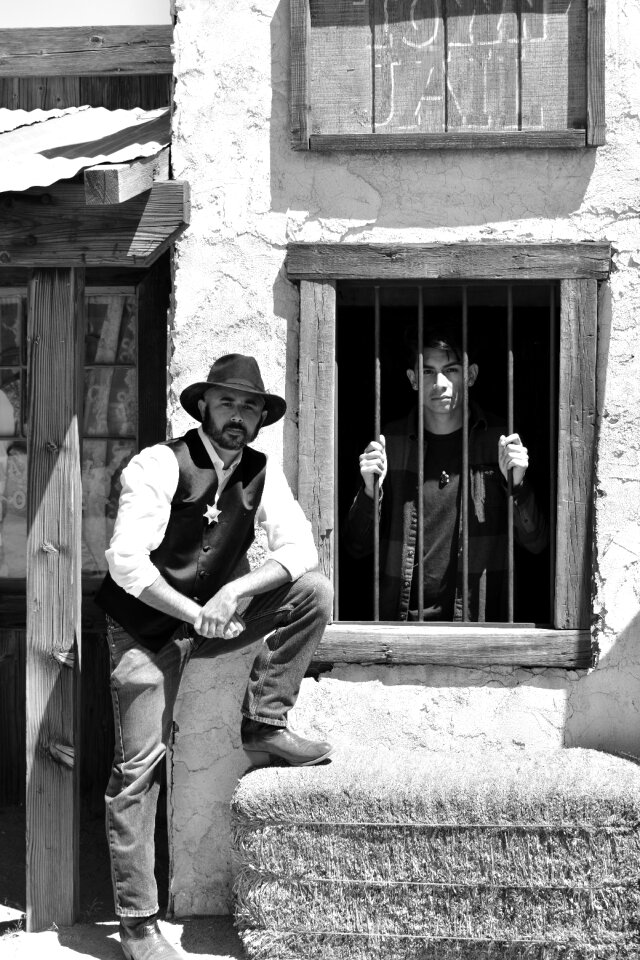 Wild west black and white