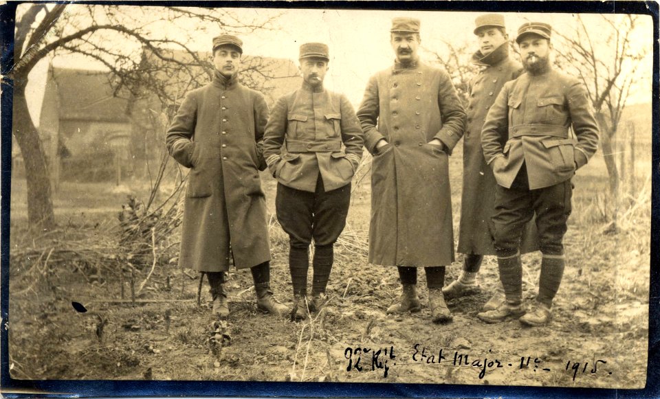 92e régiment. Etat-Major 11e. 1915 - Fonds Berthelé - 49Fi1714