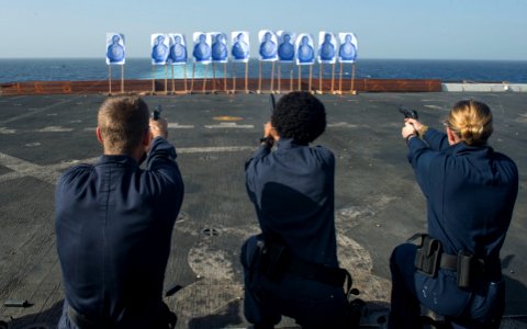 9mm handgun live-fire exercise 150120-N-IK388-056