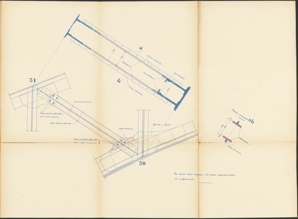 948WP-9 Tony Garnier, Abattoirs de la Mouche - plan charpente métallique 2