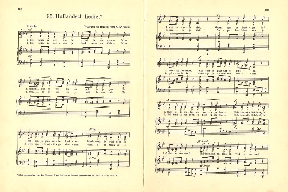 95 Hollandsch liedje, pagina 126 & 127