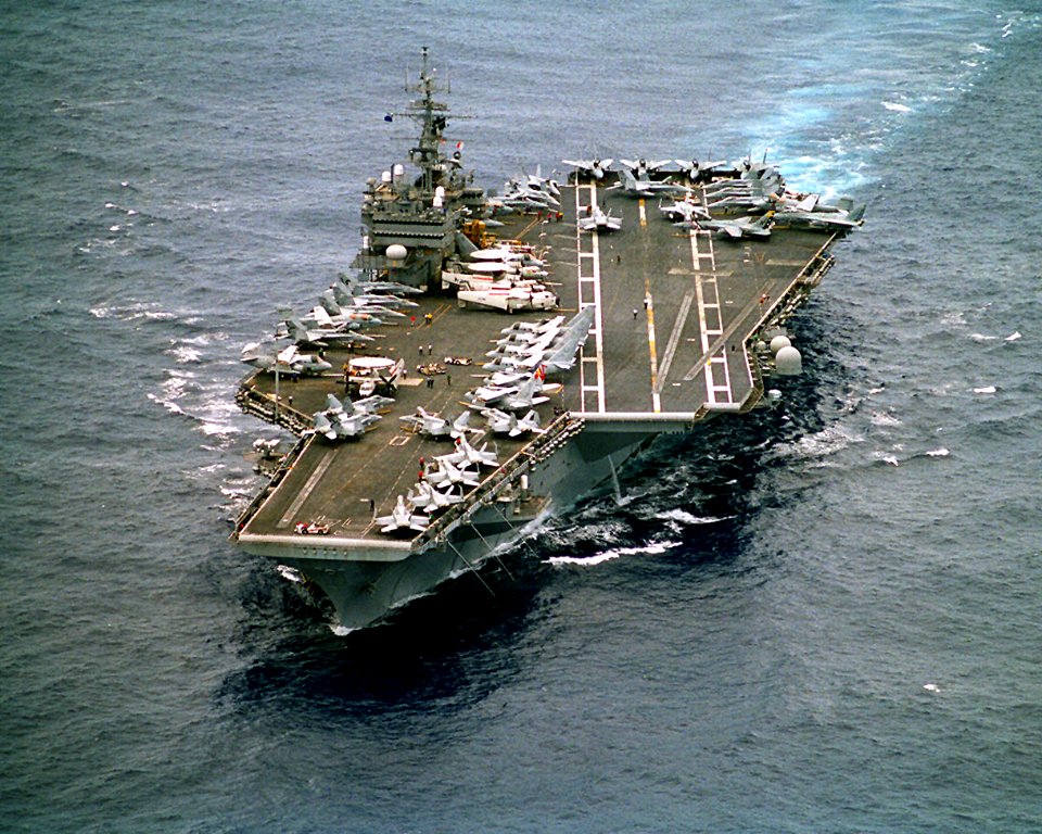970414-N-0789S-003 USS Constellation (CV 64) underway