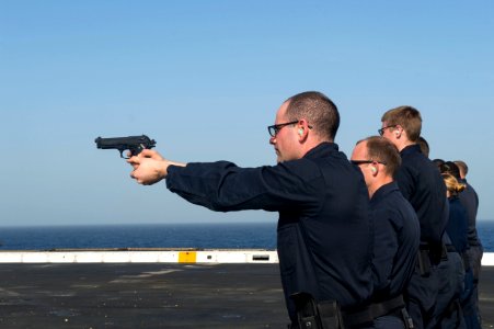 9mm handgun live-fire exercise 150120-N-IK388-041