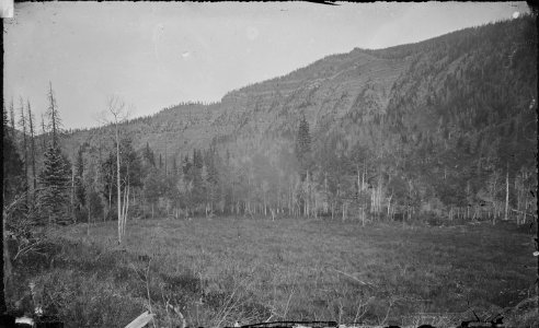 A bluff of Paleozoic sandstones, 1,500 feet in height, on Eagle River. Colorado. - NARA - 517027
