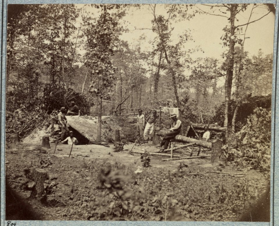 A bombproof shelter for the soldiers during the siege of Petersburg, August 10, 1864 LCCN2012646255