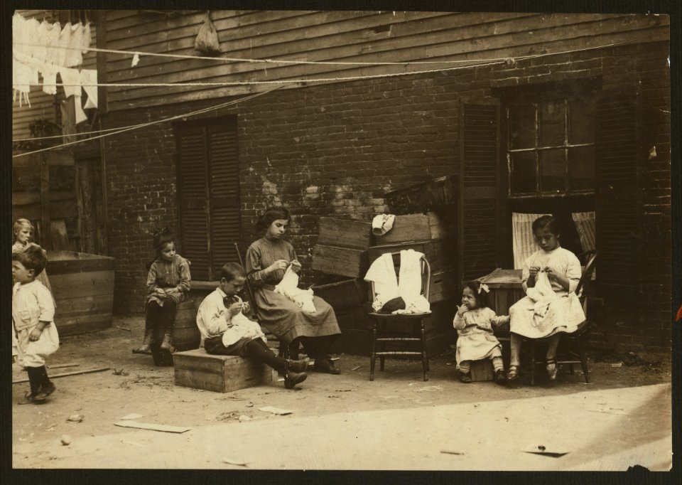 A 9 year old boy, Jo Cafarella, 39 Warren Street, Somerville, Mass. His sister Lena, 10 years, and Mary Lazzaro, 13 years old, his cousin, lives at 17 South Street. This is typical of their LOC cph.3a18647