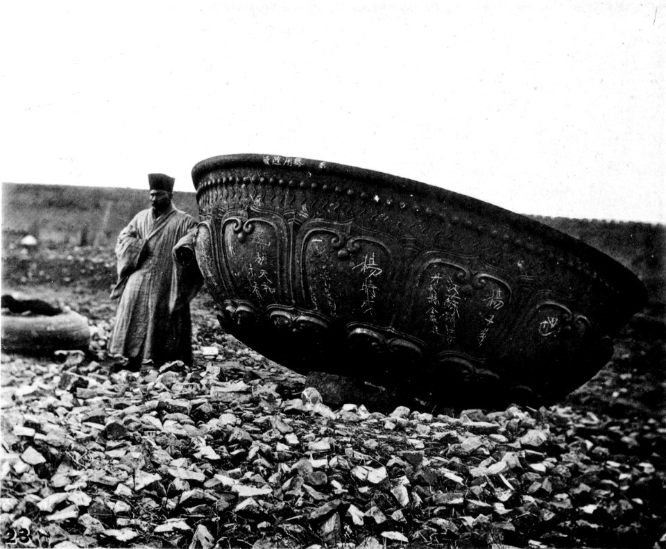 A Buddhist with a giant bowl