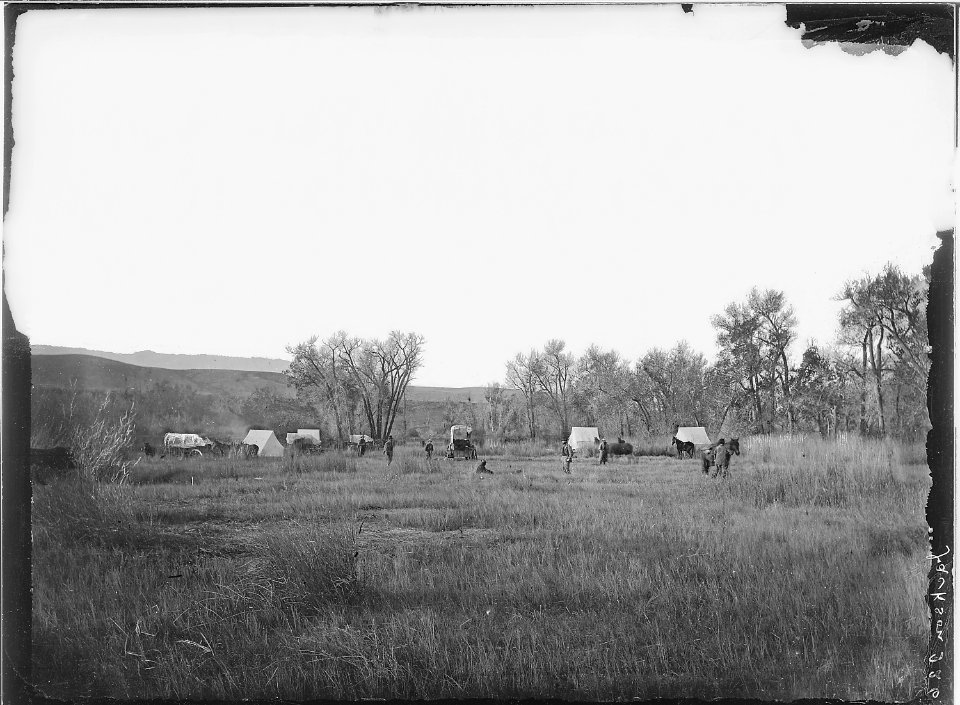 A camp on Henry's Fork. Sweetwater County, Wyoming - NARA - 516934
