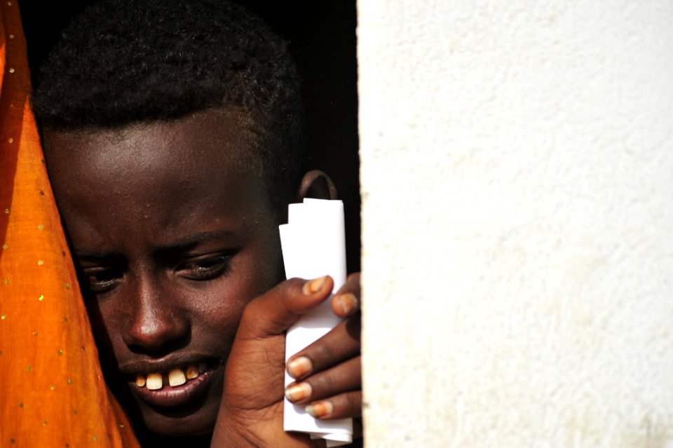 A Boy Waits in Line for Medication During a During a Medical Civil Action Project DVIDS160003