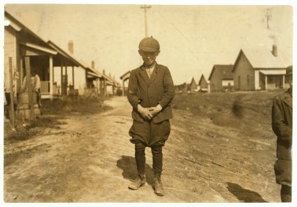 A boy who said eleven years old (apparently less) and that he was a sweeper in Loray Cotton Mills, Gastonia, N.C., during the past summer. LOC nclc.02662 photo