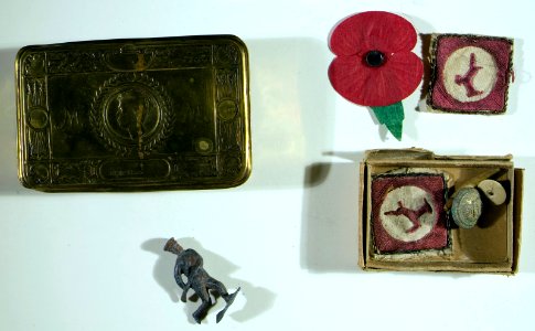A brass box, for chocolates or cigars