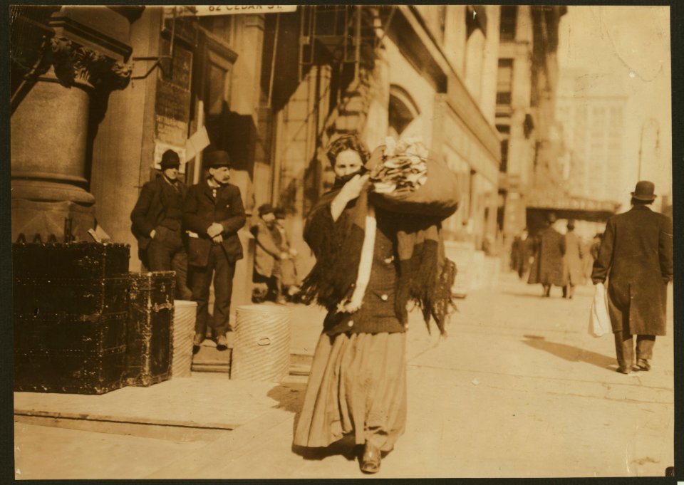 A bundle of home-work. Lafayette St., below Astor Pl., N.Y. LOC nclc.04162