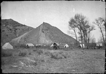 A camp on Henry's Fork. Daggett County, Utah - NARA - 516935 photo