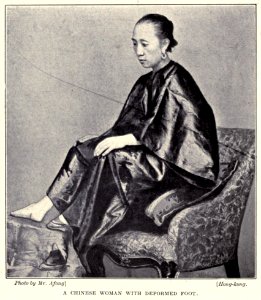 A Chinese Golden Lily Foot by Lai Afong c1870s full photo