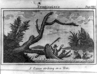 A canoe striking on a tree LCCN2001699659