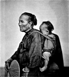 A CANTON BOATWOMAN AND CHILD