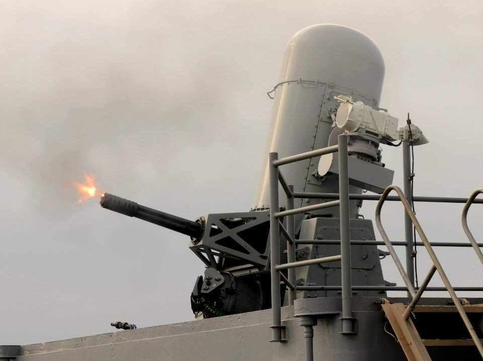 A CIWS is test fired aboard USS Blue Ridge. (8448066252)