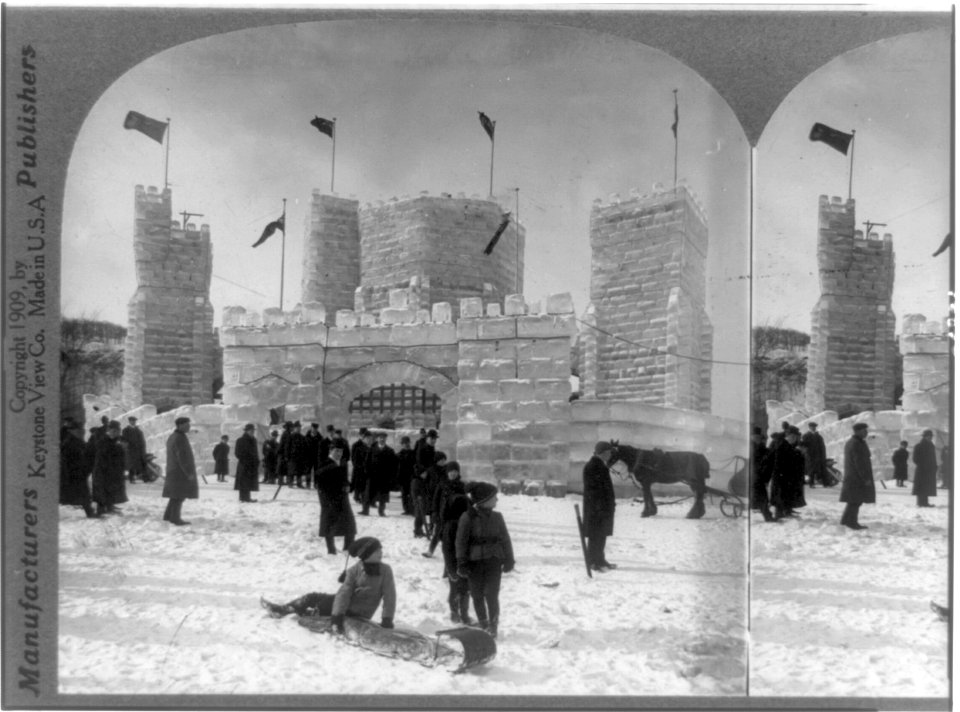 A castle of glittering ice-Montreal's Midwinter Carnival, Canada LCCN89709752