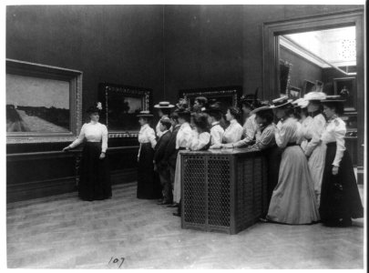 A class visiting the Art Gallery LCCN2001703675