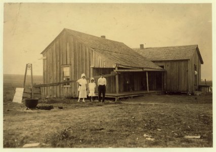 A dilapidated 'renters' home near West. The Tripp farm. Five in the family. Girl (apparently fifteen years old) is married. The farm contains a hundred and fifty acres now. A larger farm of LOC nclc.00226
