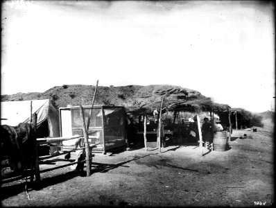 A desert dwelling in Imperial Valley, California, ca.1910 (CHS-4294)