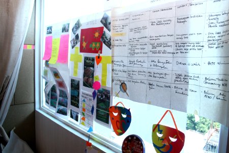 A display of creative teaching tools by the workshop's participants (13280017475)