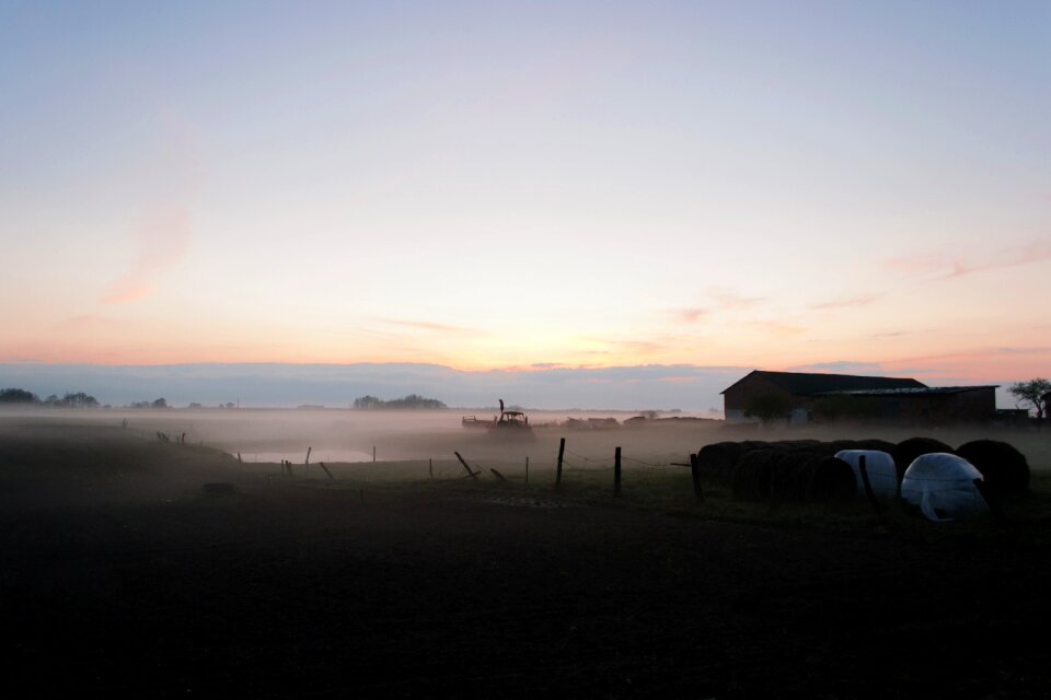 Dusk evening fog