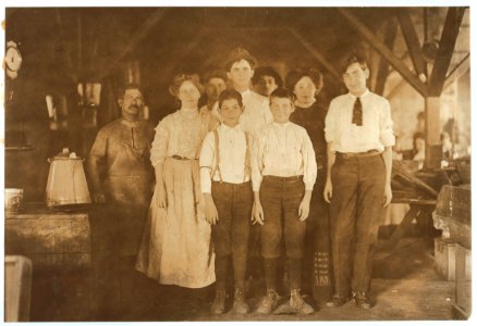 A few of the workers. P. San Martin Cigar Co. Tampa, Fla. Has reputation of employing children that have been through 'School Factories' and not paying them anything. Not rushed, so, only LOC nclc.04519