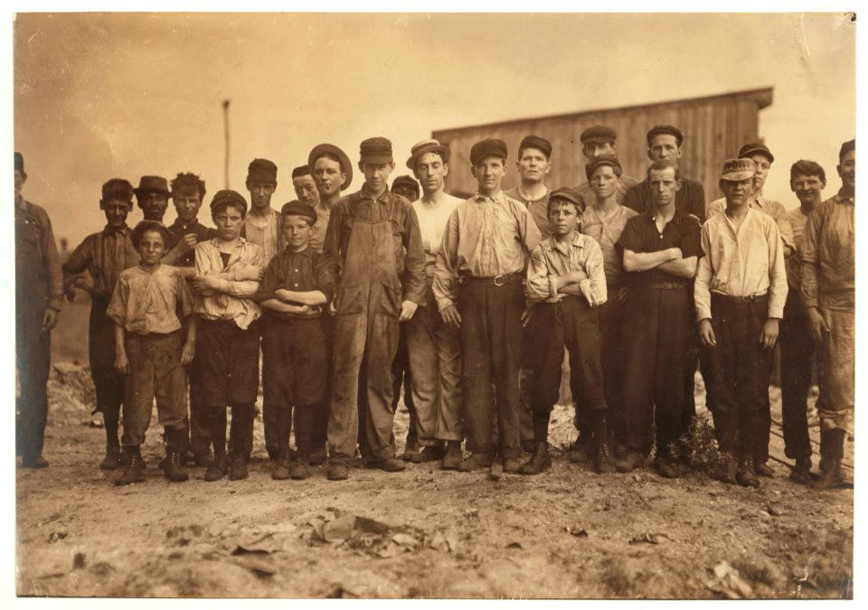 A few of the young boys working on the night shift at the Alexandria (Va.) Glass Factory. See also photos and labels 2260 to 2271. LOC nclc.01297