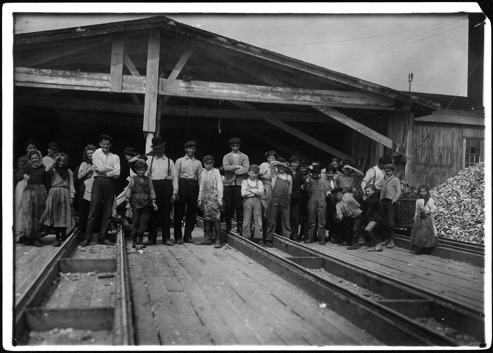 A few of the young oyster shuckers at the Pass Packing Co. Pass Christian, Miss. - NARA - 523407