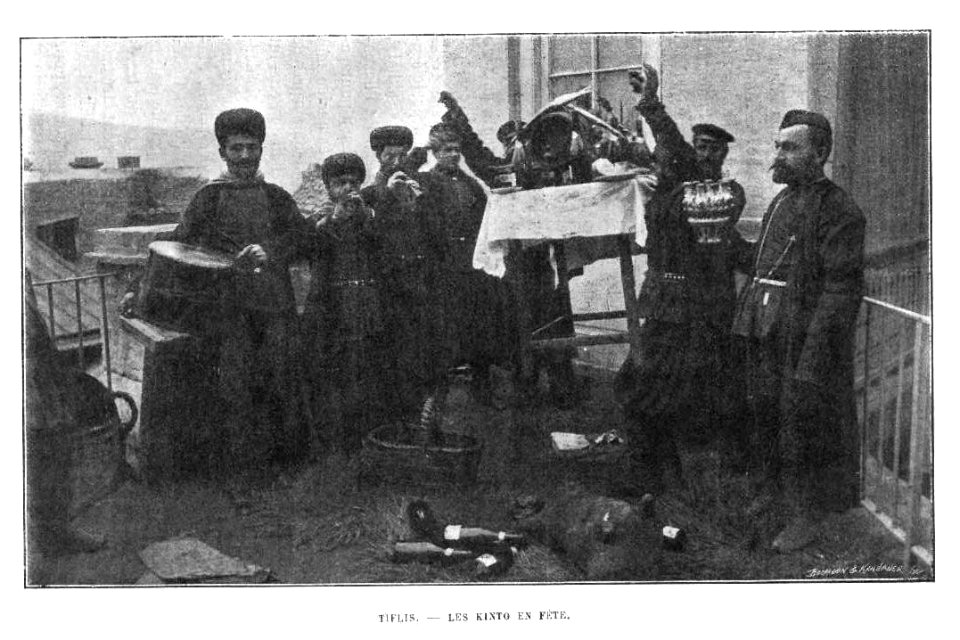 A feast of kintos, Tbilisi (de Baye)