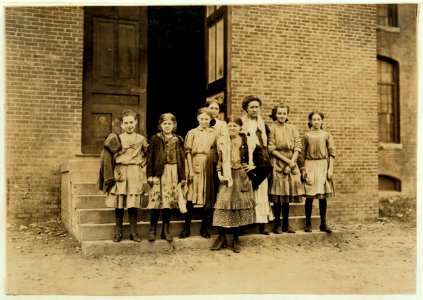 A few of the girls going home from Loray mill, Gastonia, N.C. Many others younger. LOC nclc.01353