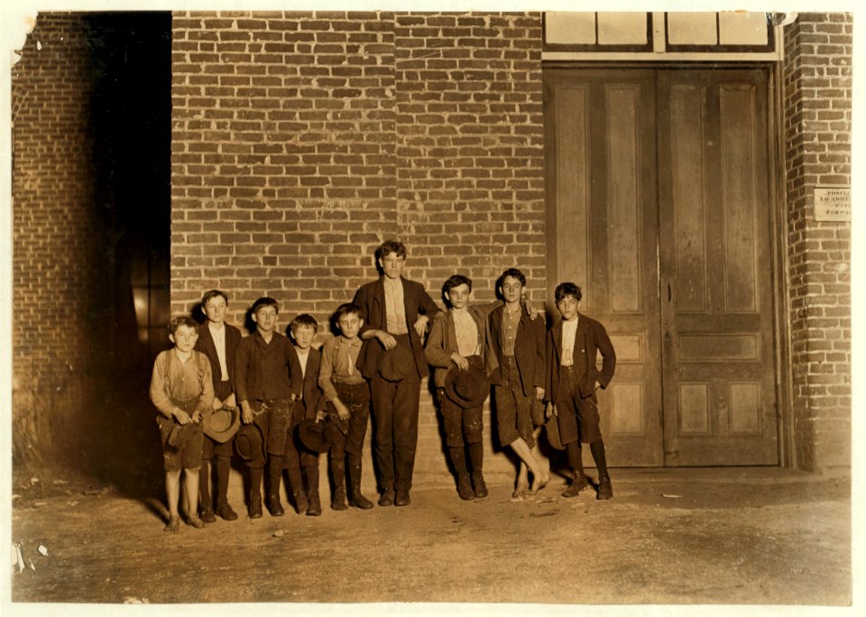 A few of the youngsters employed in Clinton Mills (S.C.) Going home from work. LOC nclc.01468