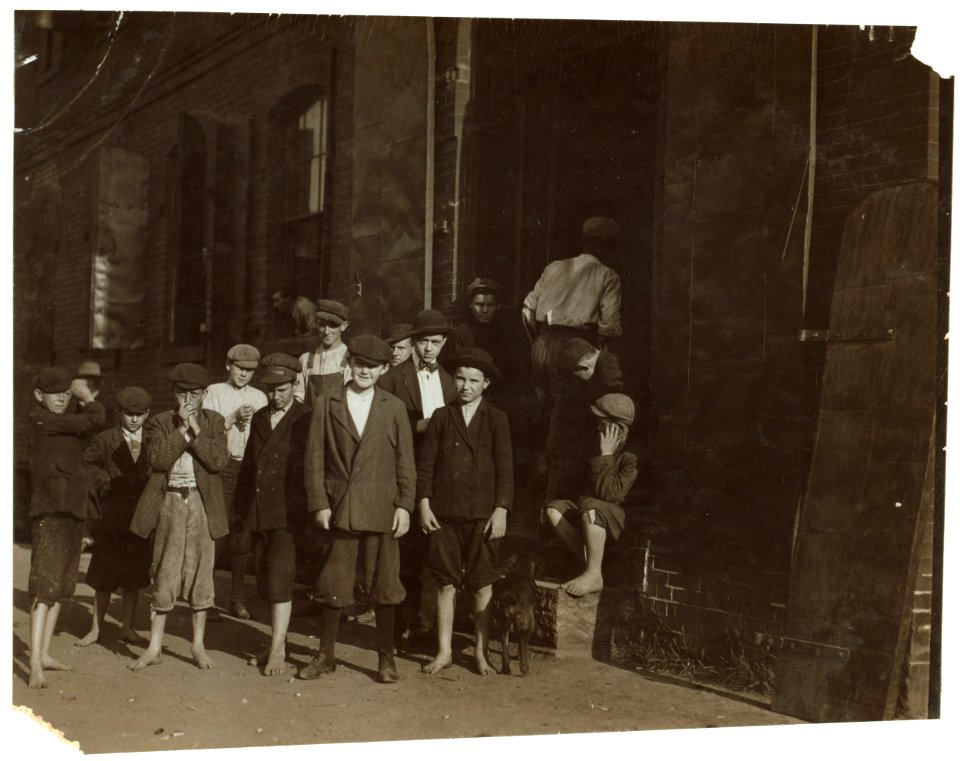 A few of the youngsters working in the Cigarette Factory of the American Tobacco Co., Petersburg, Va. All work. I went through the factory during working hours and saw dozens of little boys LOC nclc.04762