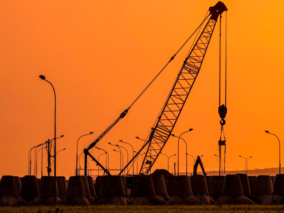Industry machine construction site