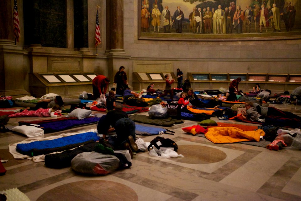 Archives sleepover - National Archives Rotunda Sleepover (12182221285)