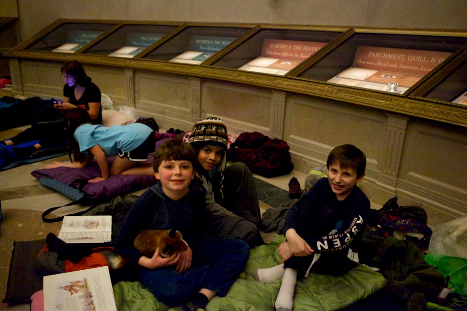 Archives sleepover - National Archives Rotunda Sleepover (12182443983)