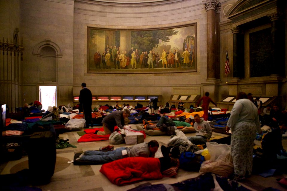 Archives sleepover - National Archives Rotunda Sleepover (12182217675)