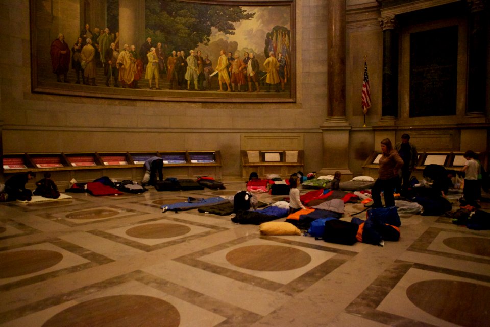 Archives sleepover - National Archives Rotunda Sleepover (12182453213)