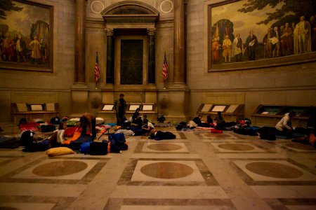 Archives sleepover - National Archives Rotunda Sleepover (12182844356)