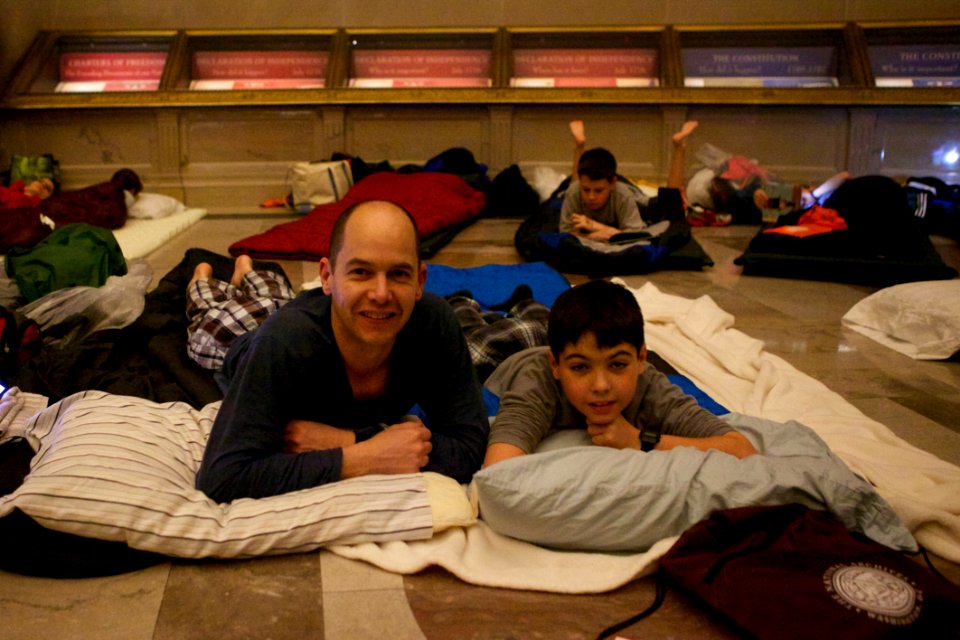 Archives sleepover - National Archives Rotunda Sleepover (12182626474)