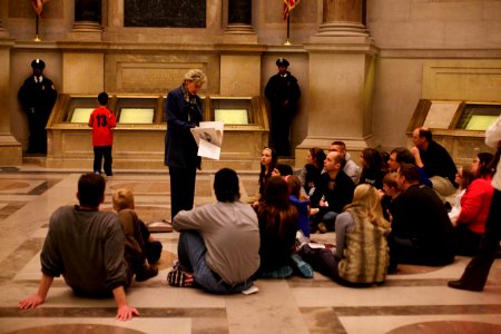 Archives sleepover - National Archives Rotunda Sleepover (12182677464)