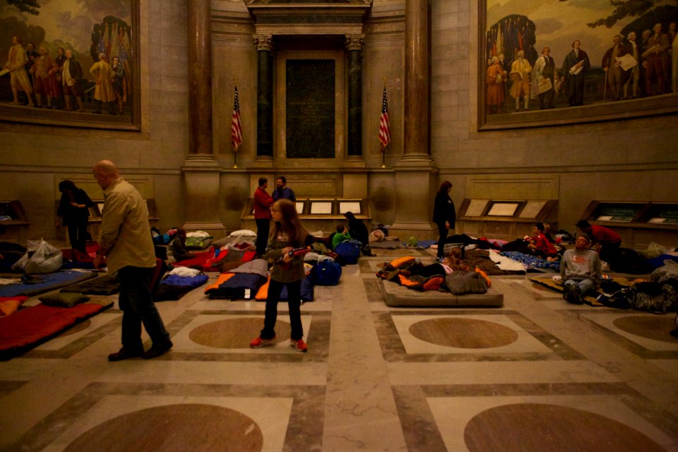 Archives sleepover - National Archives Rotunda Sleepover (12182842026)