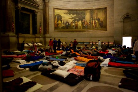 Archives sleepover - National Archives Rotunda Sleepover (12182835296)