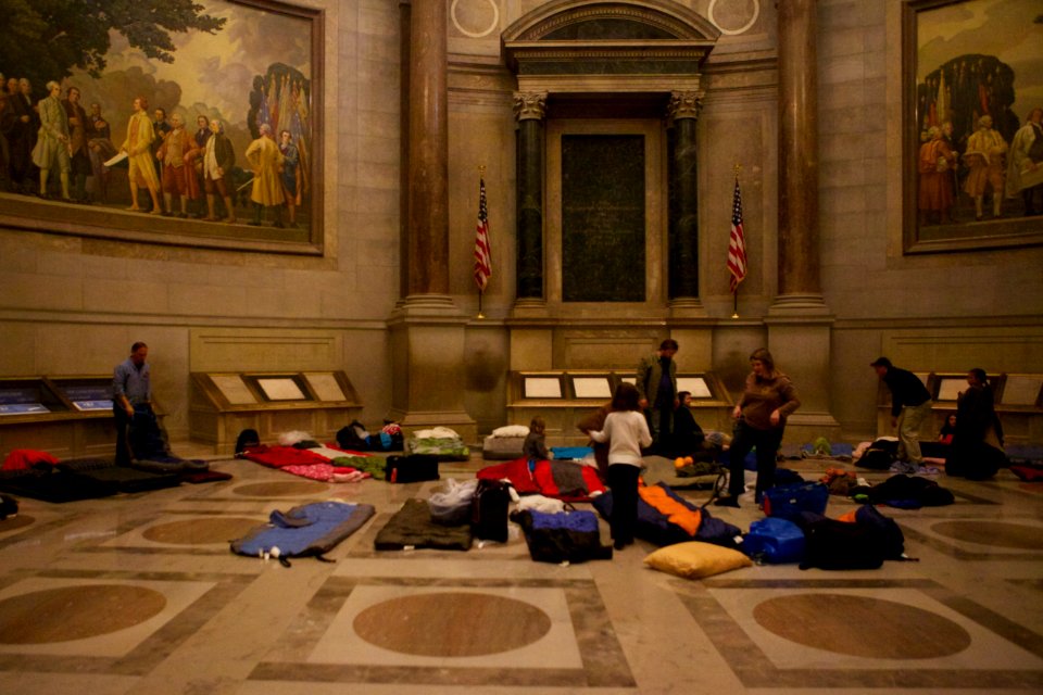 Archives sleepover - National Archives Rotunda Sleepover (12182641304)