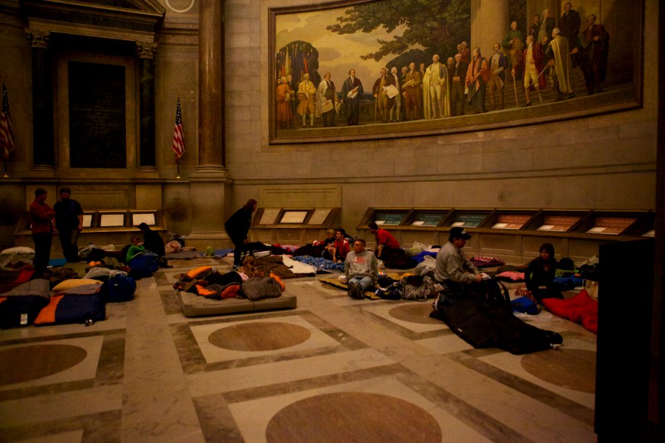 Archives sleepover - National Archives Rotunda Sleepover (12182841356)