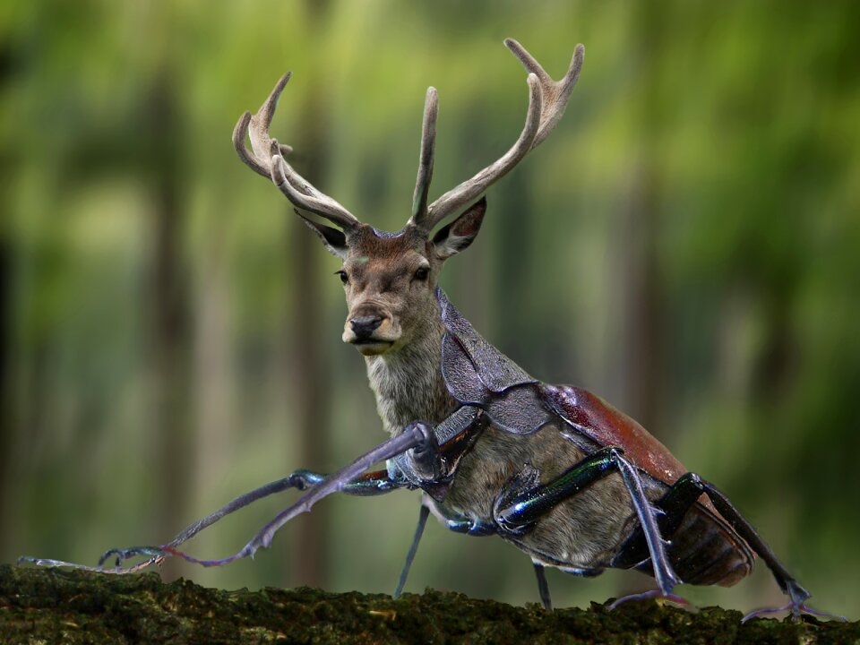 Stag beetle animal world nature