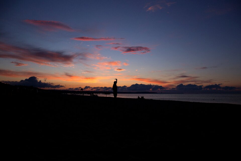 Beach clouds dusk